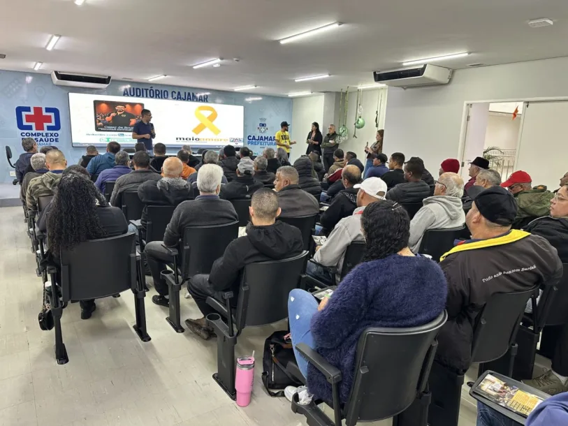 Motoristas do transporte escolar participam de treinamento especial do Maio Amarelo em Cajamar